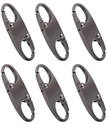 6 Pcs Zipper Lock Clips, Detachable Zipper Heads, Suitable for Backpacks, Keychains, Lockable Backpacks, Suitcase, Wallets and Jackets, Camping or Gathering