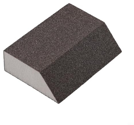 babominimer Bloc éponge de ponçage trapézoïdale pour mur, carrelage, bois, métal, plastique, cloison sèche, nettoyage et polissage, grain 100 x 70 mm, grain 100 x 70 mm