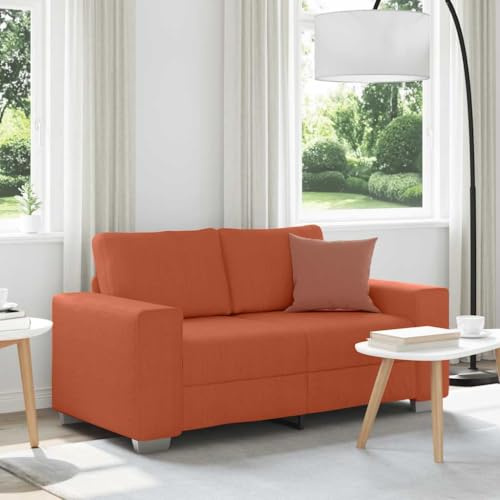 ZQQLVOO Zweisitzer-Sofa Rot Orange Gemütlicher Cord Sessel mit gepolsterten Sitzkissen für Wohnzimmer und Entspannung 120 cm Cordstoff
