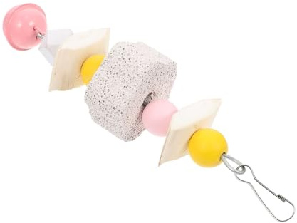 MOTHNUR Giocattolo da Mordere per Pappagalli da Appendere Giocattolo da Masticare per Uccelli Domestici in Materiale Sicuro Ciondolo Colorato Sospeso per Gabbie Stimolazione Mentale e