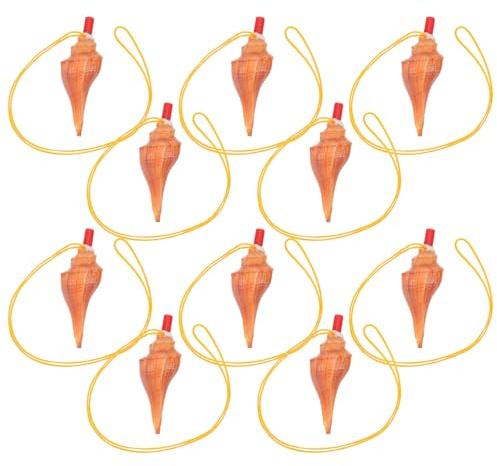 Hohopeti 10 piezas Silbatos Mar Decorativos y Funcionales para Fiesta con Cuerda Silbatos de Cuerno de para Favores para Celebraciones y Decoración Interior