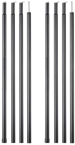 EFRJUWI Zelt Markisenstange Outdoor 2m Klappbar Verzinkter Eisen Baldachin Stange Reisen Einfacher Transport Tragbare Teile for Camping für Tarp, Zelt