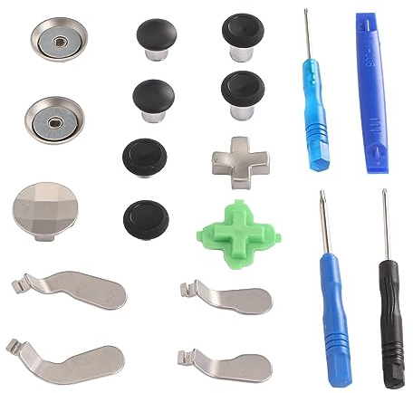 SUNGOOYUE Reemplazo de Accesorios de Palanca de Mando 15 en 1, Piezas de Joystick de Acero Inoxidable con Diseño Magnético para Controlador One Modelo 1698 Controlador Inalámbrico