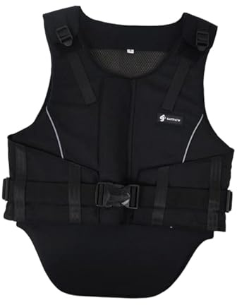 Sharplace Chaleco de Equitación Ligero Acolchado Profesional con Cierre de Cremallera para Adultos, Niños Y Niñas, XS