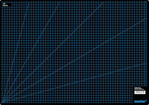MARTOR Schneidmatte Selbstheilend 440 x 620mm, Schutz für Untergrund, 3 Schichten, cm/inch Raster, Schneidunterlage, Bastelmatte