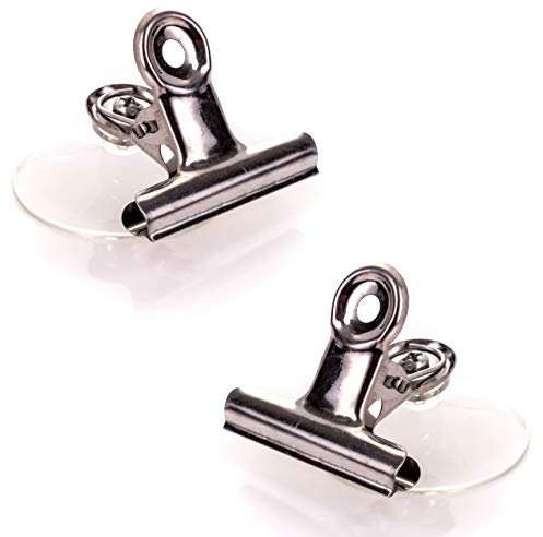 WHL 8x Clear Suction Cup Clips - Sticks To Glass And Other Flat Surfaces