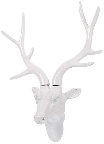 BESPORTBLE Rustikale Wanddekoration Wandmontierte Hirschkopf-skulptur Mit Geweihen Modernes Design Für Schlafzimmer Wohnzimmer Hotel Hochwertigem Resin Gefertigt Einzigartiges Kunstwerk Für