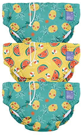Bambino Mio, Costumino Contenitivo, A Prova di Perdite, Stiloso e Leggero, Tropicale, Confezione da 3, Larga (2+ Anni)