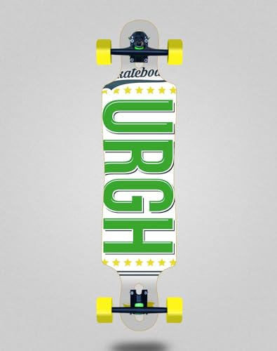 Urgh Skate Skateboard Longboard Complete 40 x 9 Drop OG White Green