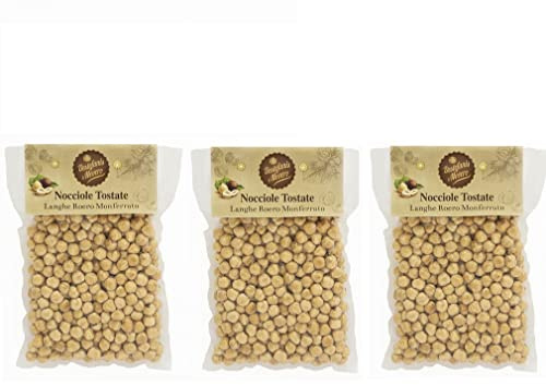 3 x 500 g | Destefanis & Novero Nocciole Langhe Roero Monferrato | Nocciole tgt Tostate e Sgusciate, Frutta Secca Fonte di Vitamine e Fibre, Snack Perfetto per Aperitivo e Colazione