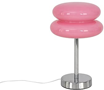 LOVIVER Nordische Eierkuchen-Pilz-Tischlampe Romantische LED-Schreibtischlampe Moderne modische 3 Farben, die INS-Atmosphären-Studie für Büro-Wohnzimmer, ROSA