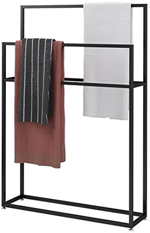 ilbcavne Handtuchhalter Edelstahl Handtuchstange Ohne Bohren Badezimmer Handtuchhalter FüR KüChe Selbstklebend GäStehandtuch Halter Wandmontierter(Size:85×20×110cm)