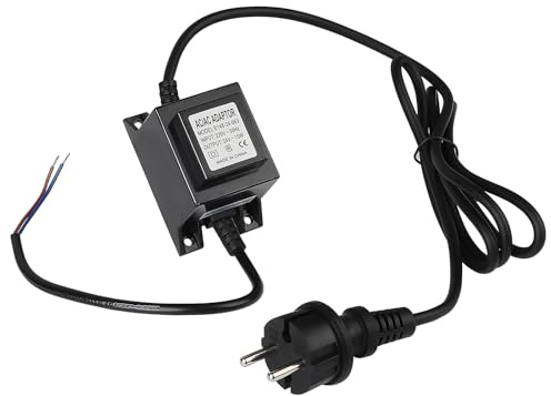 CPROSP LED Transformator 24 V 15 W IP68 | LED Driver Außen Wasserdicht; Pool Trafo 24 V; Transformator 220 V 24 V LED mit Stecker Ein/Ausgang 220 V-50 Hz/AC 24 V 15 W