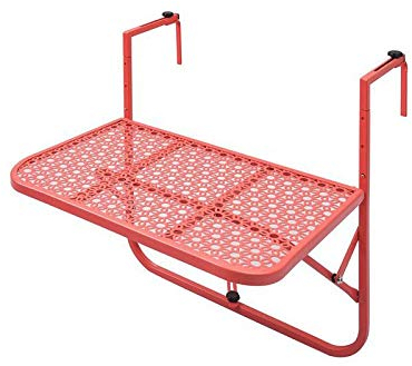 Klappbarer Balkon-Hängetisch, Metall-Schmiedeeisen-Hänge-Klapptisch, 3-Fach höhenverstellbarer Klapptisch, Tischplatte BxT: 60 x 40 cm, 4-60 x 40