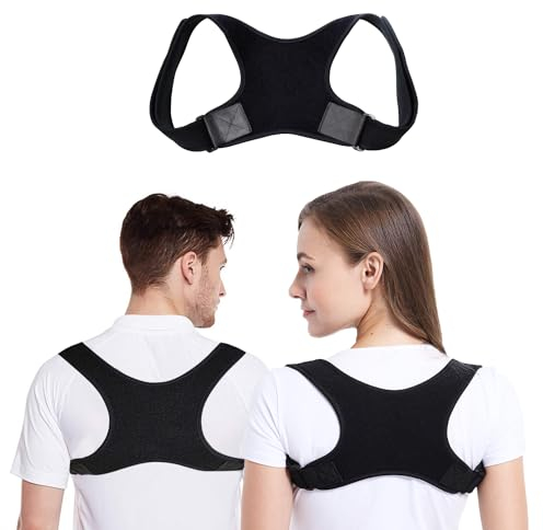 LEGERY Rückengeradehaler Rückenkorrektur Haltungskorrektur Rückengurt reduziert eine falsche Haltung des Rücken Rückentrainer Schultergurt Unisex