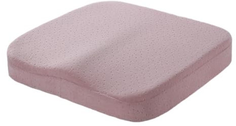 Surwin Cojín Antiescaras, Color Sólido Cojín Silla Espuma con Memoria, Cojín Lumbar para Adultos Alivio Dolor de Coxis Cojines Cojin Antiescaras Silla de Ruedas (40x40x6cm,Rosa)