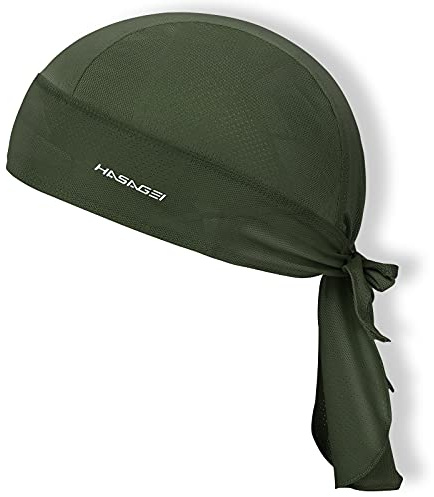 HASAGEI Gorra deportiva Bandana Durag Bandana Pañuelo para Bicicleta Sombrero Transpirable Absorbe el sudor, Verde Ejército 01, Talla única