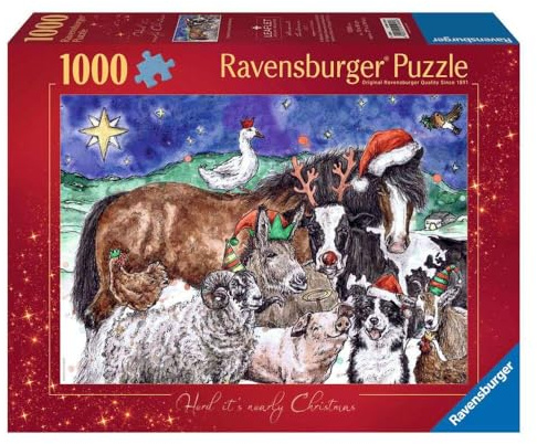 Ravensburger Herd It's Nearly Christmas 1000 Piece Jigsaw Puzzles for Adults and Kids Age 12 Years Up