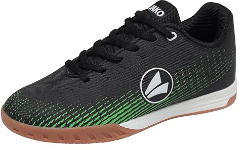JAKO Unisex barn J-SI Skill hallsneakers, Neon Green Jet Black, 33 EU
