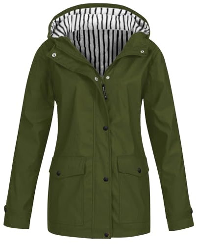 VêTements ImperméAbles Femme Veste Coupe-Vent Avec Poches Et Doublure ZippéE Manteau Coupe-Vent De Couleur Unie ImperméAbles Pour Femmes Veste De Pluie Femme Vestes De ExtéRieur Blazer