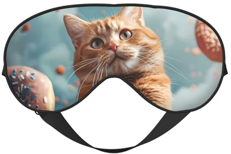 Schlafmaske, schwimmende Katzen- und Donut-Augenmasken zum Schlafen, Schlafmasken für Frauen und Männer, Verdunkelungs-Augenabdeckungen für Reisen/Schlafen