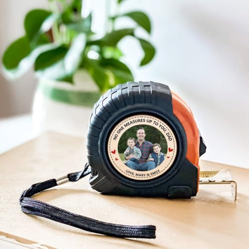 Mètre ruban personnalisé pour papa, grand-père, fête des pères, cadeau personnalisé de la part de sa fille, cadeau de Saint-Valentin pour mari (orange)