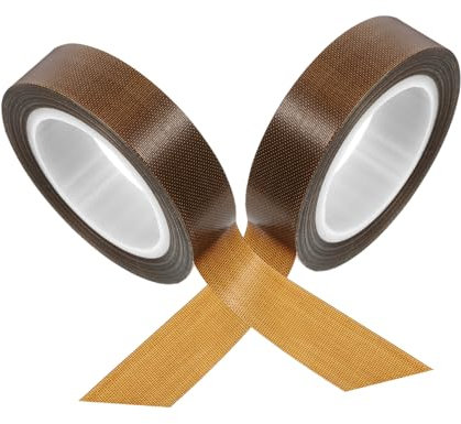 MUCKLILY 2 Rollen Hochtemperaturbeständiges Ptfe Handsiegelband 15mm x 10m – Isolierendes Verschleißfestes Dichtungs Und Vakuumierband Für Lebensmittelgeräte