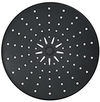 Svart 23 cm regnduschhuvud med silikonmunstycken för högt tryck enkel installation och rengöring vattenfallsdesign för helkroppstäckning