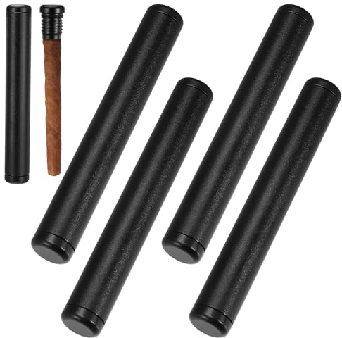 Xialvyu 4 Stück Joint Hülle Case, Joint Hülsen Aluminium Joint Box 110×15mm, Joint Case Wasserdicht Joint Tube Holder Clean Design Zubehör Aufbewahrung (Schwarz)