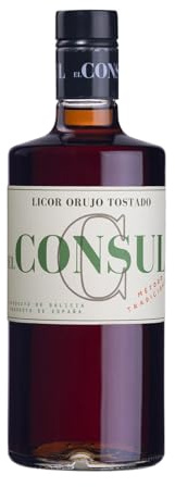 Licor Orujo Tostado El Consul - Aguardiente Tostada Artesanal de Galicia, Uva Albariño, Sabor Caramelizado y Tradicional, Ideal para Sobremesa y Digestivo