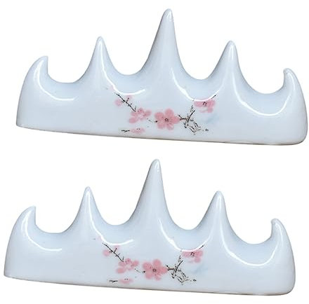 BELLIFFY Ceramic Brush Pen Holder for Calligraphy Multi-Functional Writing Brush Support 2-Piece Set for Artists and Calligraphers Suitable for Studio and Office Use