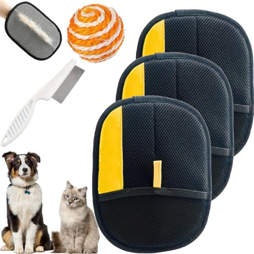 Guanto magnetico in pelliccia, guanto per la rimozione dei peli di animali, guanto per la rimozione dei peli di animali domestici, riutilizzabile per la cura del pelo nella vita di tutti i giorni (3