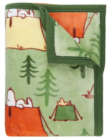 BUTLERS Flanelldecke - Peanuts - Pfadfinder | Farbe Multicolor - 130x170 cm - Kuscheldecke für Wohnzimmer & Schlafzimmer - Snoopy Motiv - Wohndecke