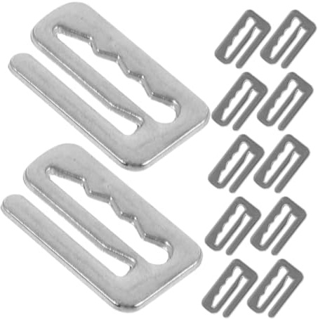 DIYEAH 12Pcs Zinc Alloy Barber Cape Clips with Snap Closure for Salon Cape Fastening Adjustable Replacement Haircut Strap Hooks Durable and Easy to Clean