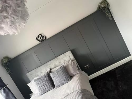 Shaker Style Wall Panelling Kit, 6mm MDF Strips, Easy DIY Wall Panels for Feature Walls, Bedrooms, and Living Rooms - Pack of 15 Strips @ 1200mm x 90mm x 6mm