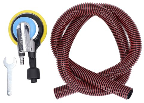 Levigatrice orbitale pneumatica 5'' (125 mm), 12000RPM, 0,6-0,8 Mpa - finiture professionali con aspirazione polveri, corpo in alluminio, per legno e carrozzeria