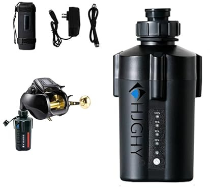 HJGHY 14.8v,5000mAh, Batteria per mulinelli da Pesca elettrici in Mare da 14,8 V, 10000 mAh, 3500 mAh, 5000 mAh, 7000 mAh, Batteria per verricello Elettrico a Due Fori da 14,8 Volt