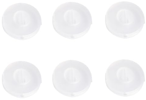BRIGHTFUFU Set 6 Avvolgicavo Rotanti in Plastica Trasparente 6,3x1,7 Cm, Organizer Avvolgicavo USB per Auricolari, Scatola Portacavi Compatta per Casa e Ufficio, Gestione Cavi Ordinata