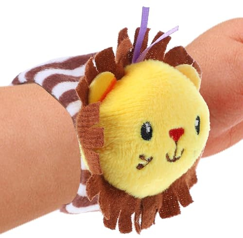 Hochets à main pour bébé, hochet pour bébé, Bracelet à pression Lion de dessin animé en peluche, Hochet drôle de bracelet de main de bras de, jouet éducatif de hochets de pied pour des béb