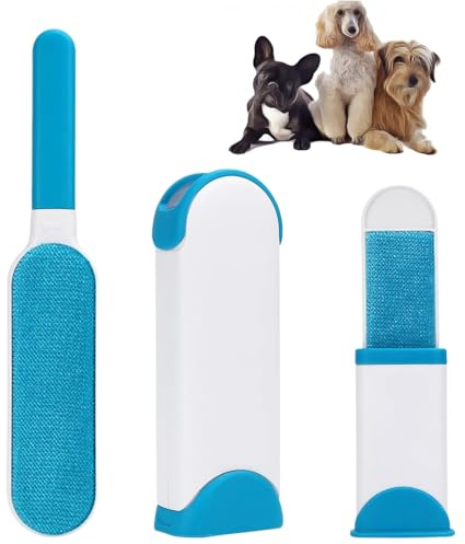 Fusselbürste Tierhaare Set,Fusselbürste Tierhaare,Fusselentferner mit Selbstreinigungsmechanismus,Wiederverwendbare Tierhaarentferner für Entfernen von Tierhaaren usw,Auch als Kleiderbürste Verwendbar