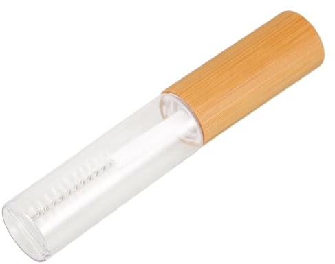 HONMEET Tubo de Rímel Vacío de Bambú y Plástico 6ml, Contenedor Rellenable a Prueba de Fugas, Adecuado para Uso Diario y Viaje, Accesorio Práctico para Pestañas