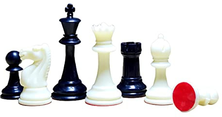 StonKraft - Piezas de ajedrez de Torneo (con Dos Reinas adicionales) Monedas Staunton de ajedrez (Altura King de 3.75 Pulgadas) - 650 Gramos