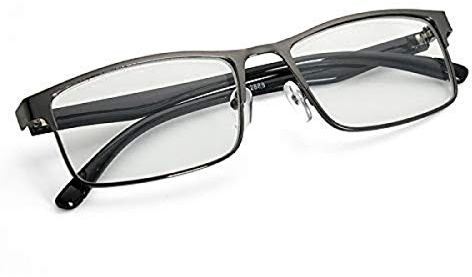 Kurzsichtigkeitsbrille, Modisch, Aus Metall, Volles Gestell, Myopie-Brille, Schwarz, -4.0