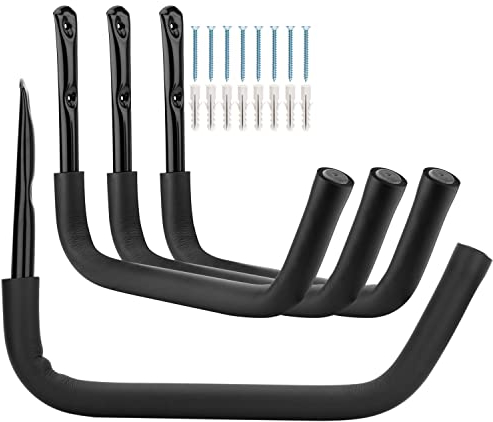 PiPaFox Kajakhaken für die Garagenlagerung, 38 cm/15 Zoll Hochleistungs-Gepäckträger, Wandhalterung für Kanu, Surfbrett, Snowboard