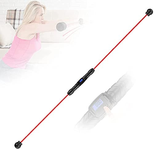 Pilates Stange Tragbares Yoga Stick Sport Schwingstab Fitness Swingstick Tragbare Gummistange, Muskeltrainer-Trainingsstange mit Zählgerät Arm-Krafttrainingsstange Geeignet für Familienfitness und