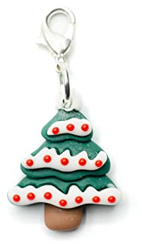 Miniblings Tannenbaum Charm Winter Weihnachten Armband versilbert | Kleiner Anhänger zum Kombinieren, aus Berlin, mit Weihnachtsbaum