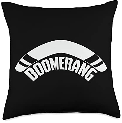 Boomerangs Lettering Throwing Sport Hobby Boomerang Throw Pillow