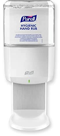 PURELL TOUCH-FREE ES6 AUTO HAND SANITISER DISPENSER & PURELL ADVANCED HAND SANITIZER GEL Refill Starter Kit, white, 1200mL. 70% alcohol formulation