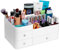 Winter Shore Organizzatore Trucchi Bianco - Grande Porta Trucchi Organizer per Cosmetici, Smalto per Unghie, Skincare - Scomparti Multipli e 3 Cassetti per Rossetti, Ombretti, Pennelli, Profumi