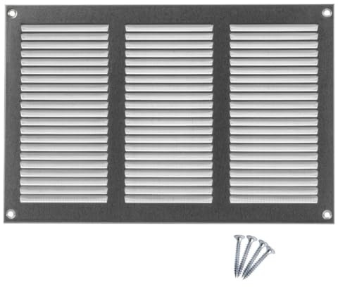 300x200mm Ventilationsgaller i Galvaniserat Stål med Myggskydd - Metallgaller för Ventilation